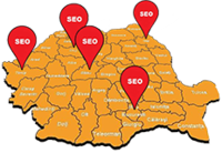 Harta României cu orașele unde optimizarea SEO este la nivel înalt