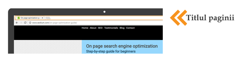 Optimizarea titlului ținând cont de regulile SEO.